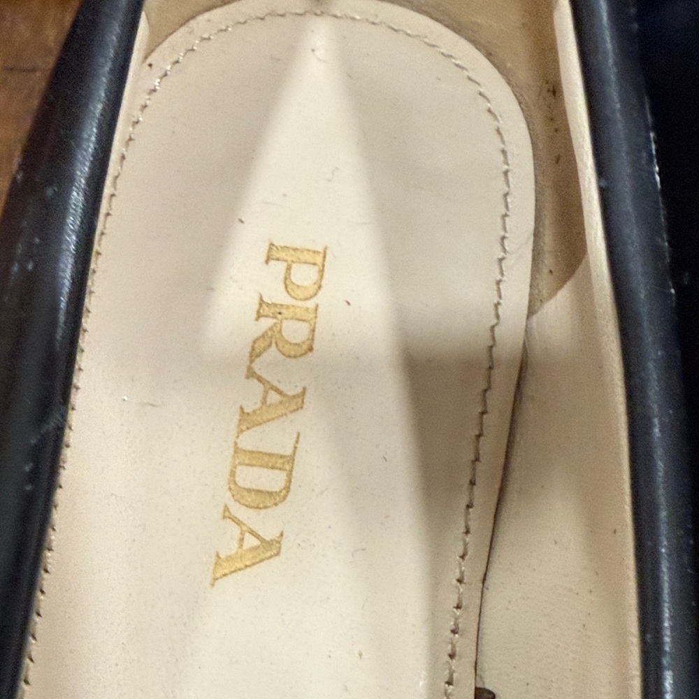Prada Women's Classic Black Leather Loafers - Picture 5 of 9